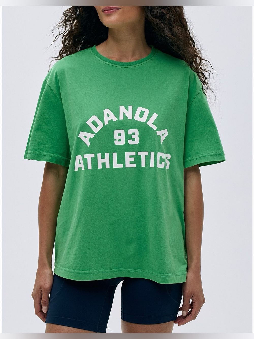 Adanola Green Tee with White 'ADANOLA 93 ATHLETICS' Graphic
